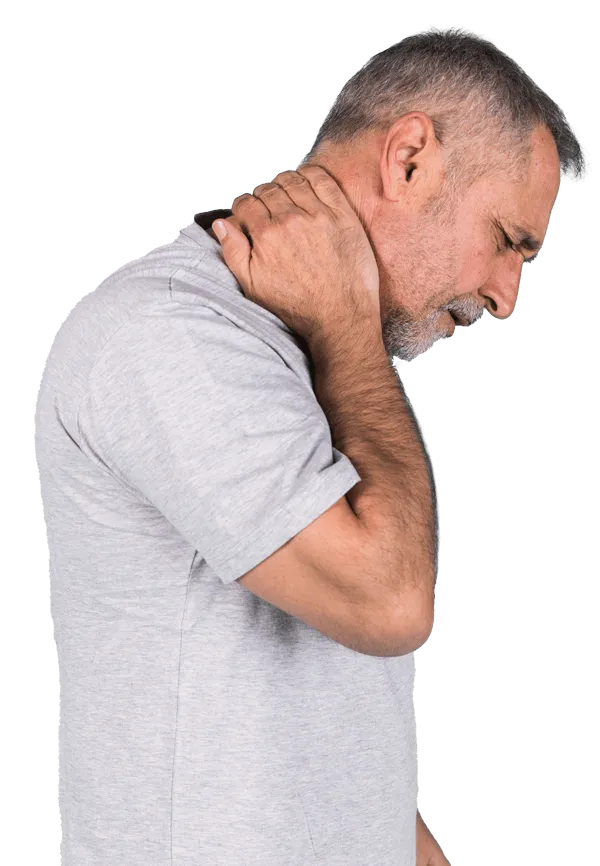 Man with neck pain seeking a Neck Surgery Specialist